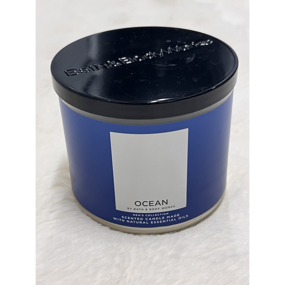 Bath & Body Works OCEAN Candle Scented Large 3-Wick Men Candle Large NEW FALL